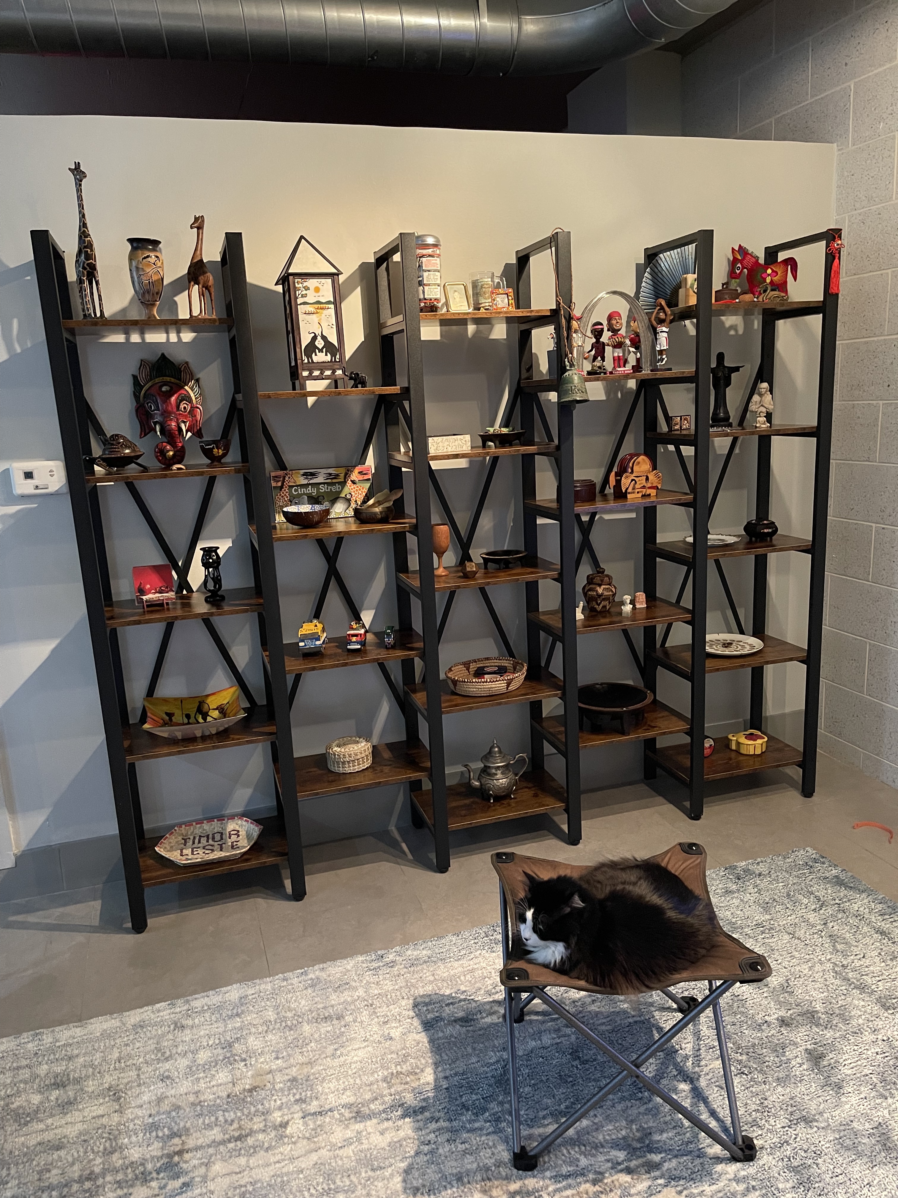 Rustic Super Wide 86 Inch 5 Tier Bookcase with 23 Shelves, 5-Shelf Etagere Large Open Bookshelf