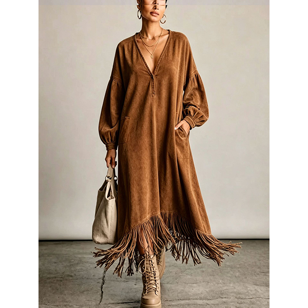IMITATIE-SUÈDE MAXI-JURK