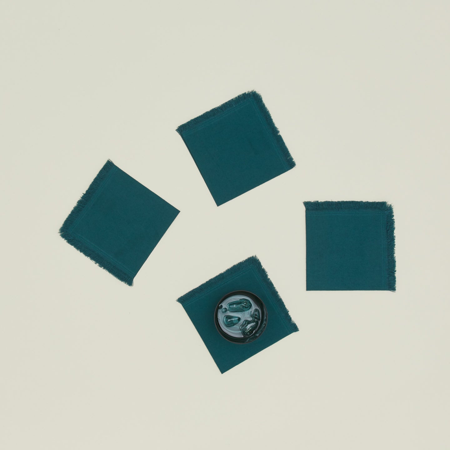 Essential Cocktail Napkins, Set of 4 - Peacock