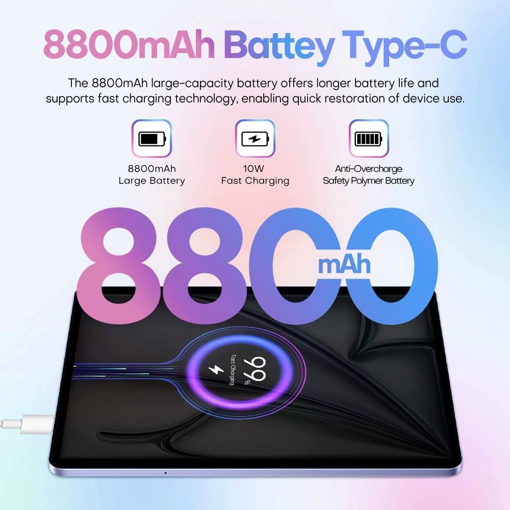 GPT-Pad8 Pro (mit Maus und Tastatur) 4G-fähiges Android-Smart-Tablet mit 10,1-Zoll-In-Cell-Bildschirm, 16+1TB, ultraflache Metallgehäuse, unterstützt Speicherkarten, Achtkernprozessor, 13-Megapixel-Kamera.