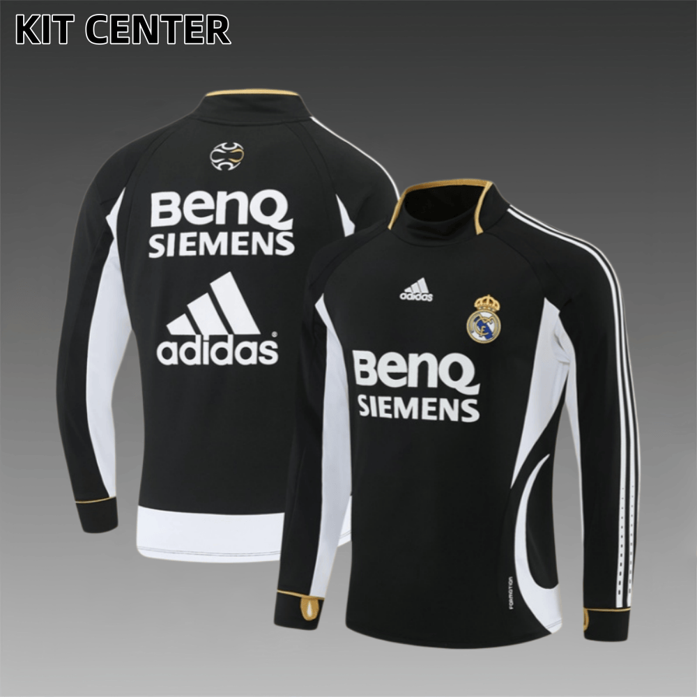 06/07 Real Madrid Retro Training Uniform Long- Sleeve Football Shirt