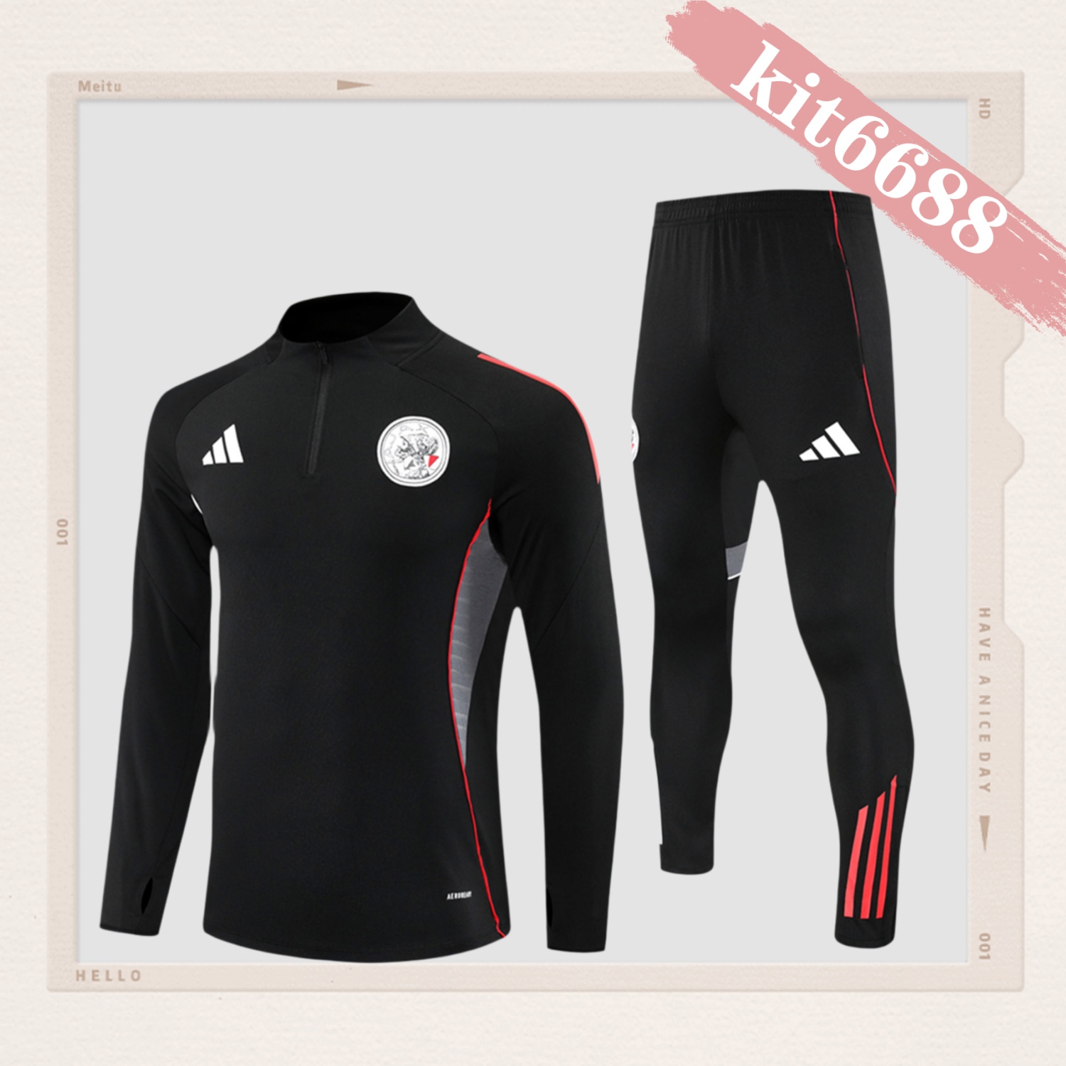 2025/2026 Ajax Kids Half Zip Training Clothes (Kids Kit)