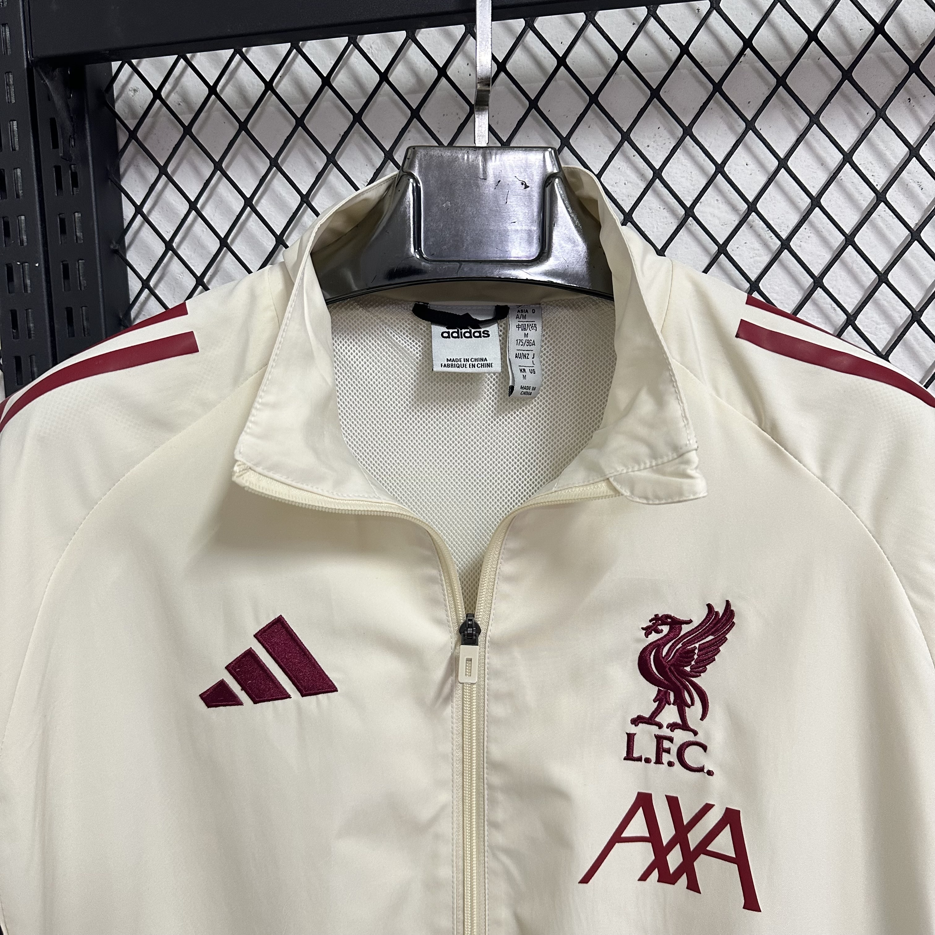 2025/2026 Liverpool Beige Embroidered Casual Windbreaker
