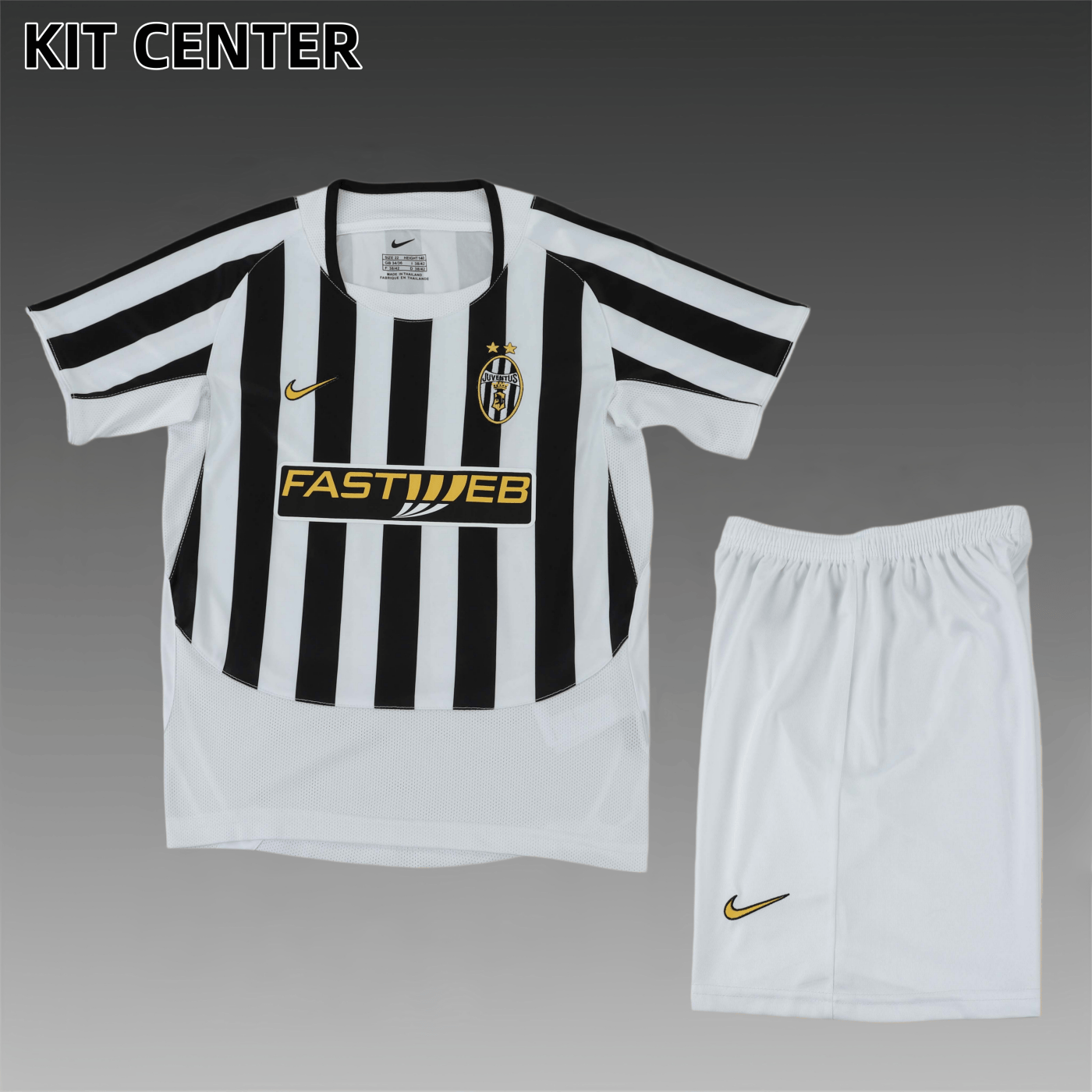 2003/2004 Juventus Third Away Retro Football Shirt Kids Kit