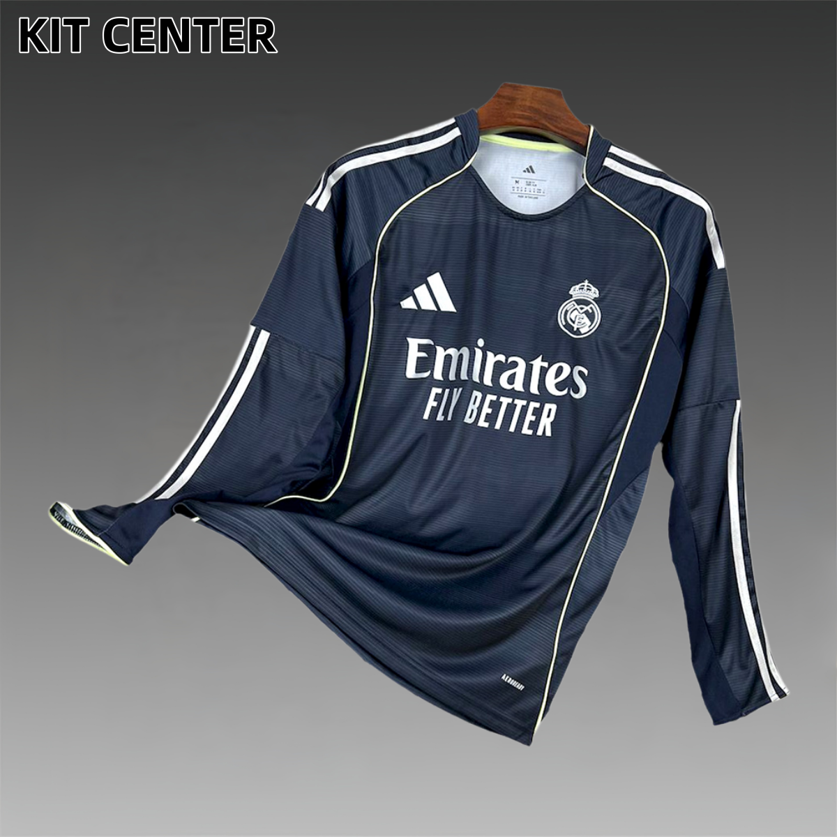 2025/2026 Real Madrid Away Long Sleeve Football Shirt （Fan Edition）