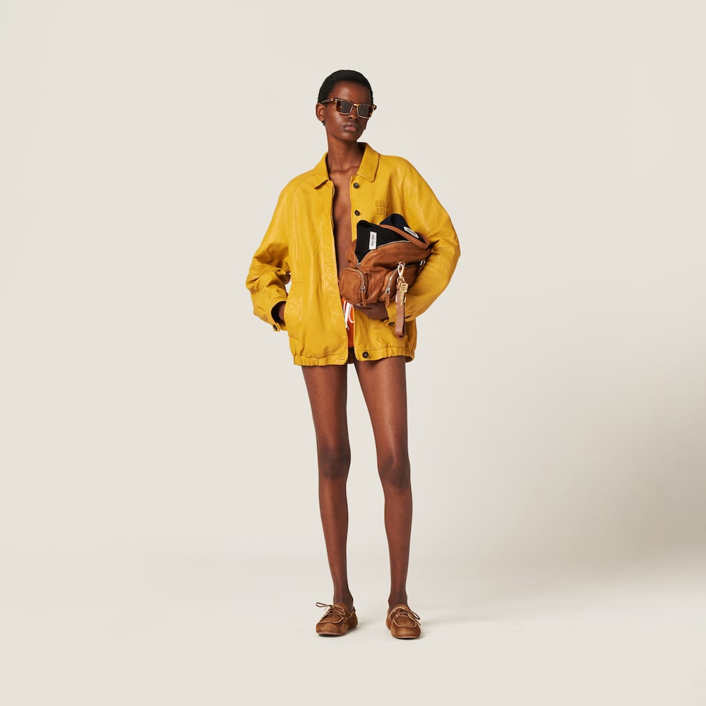 Nappa leather top-handle bag