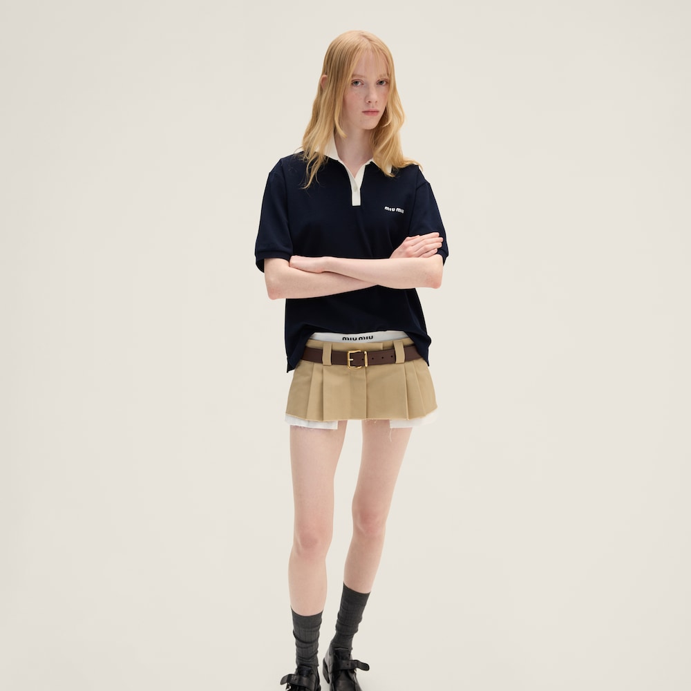 Cotton piqué polo shirt