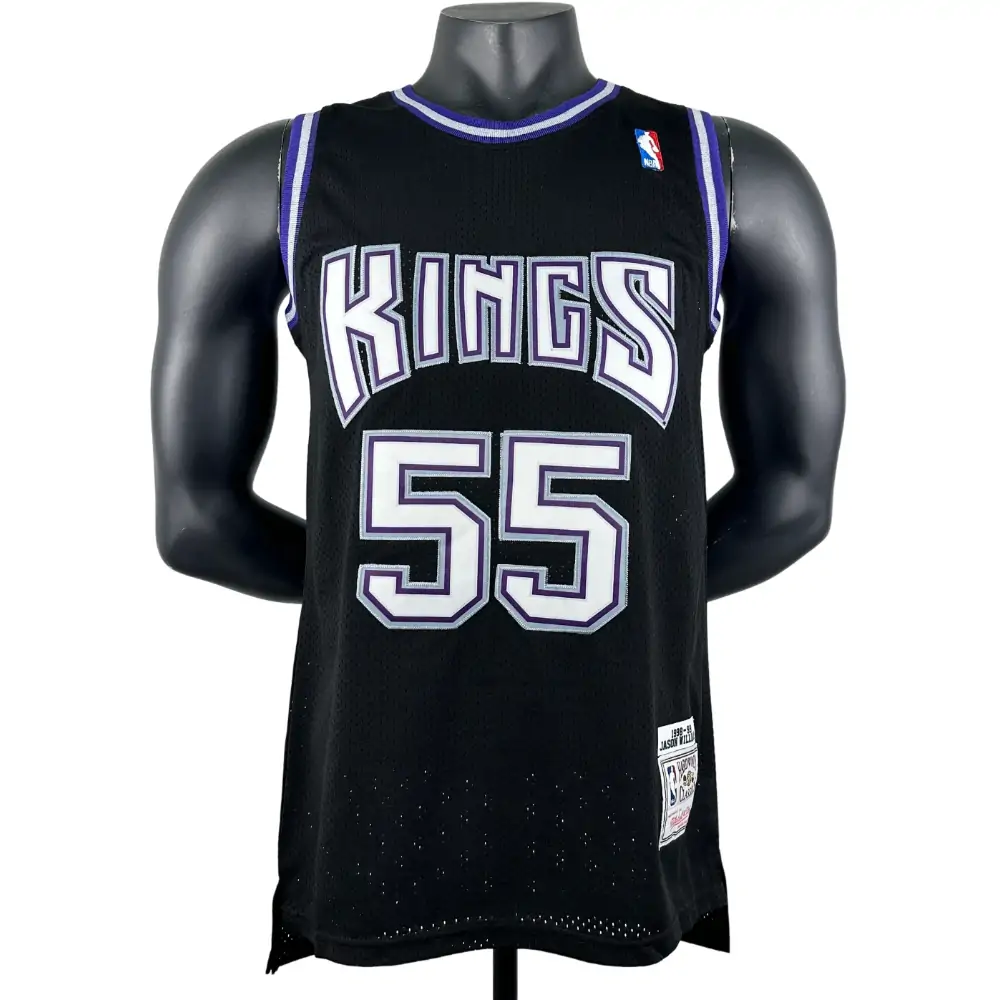 Embroidered MN Retro Jersey Kings 98/99 Season Black No. 55 Williams