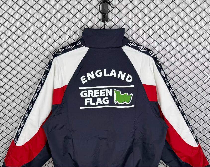 1998 England retro windbreaker cyan