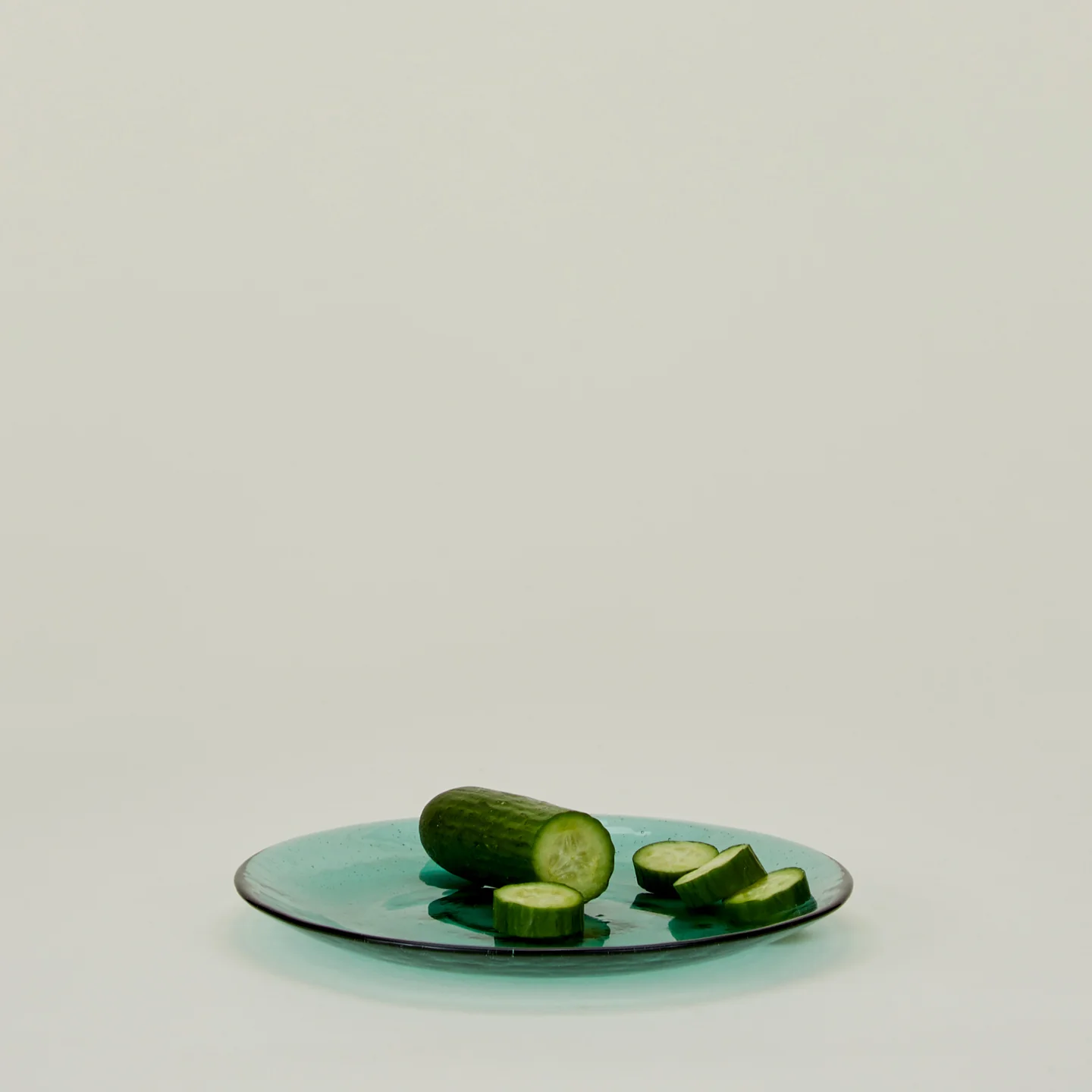 Glass Salad Plate - Jade