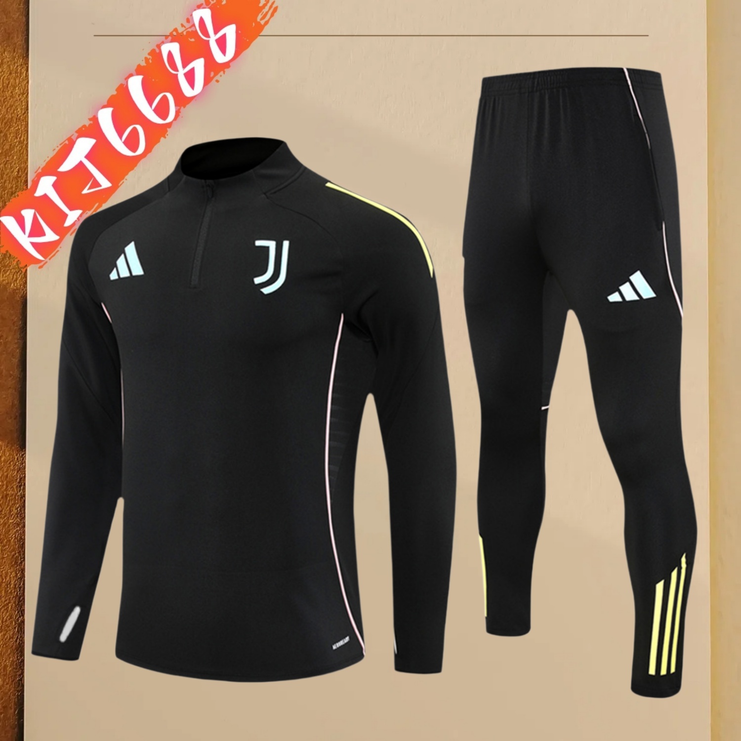 2025/2026 Juventus Kids Half Zip Training Clothes (Kids Kit)