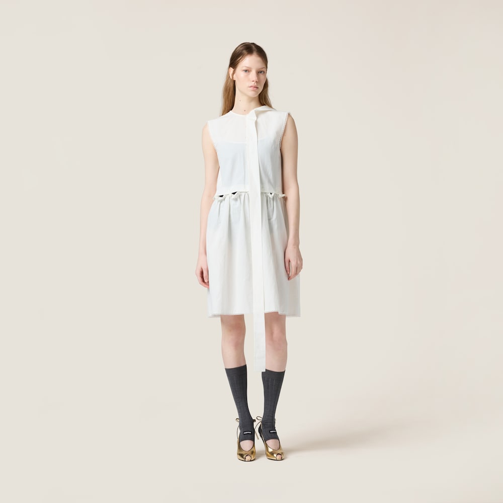 Slubbed poplin dress