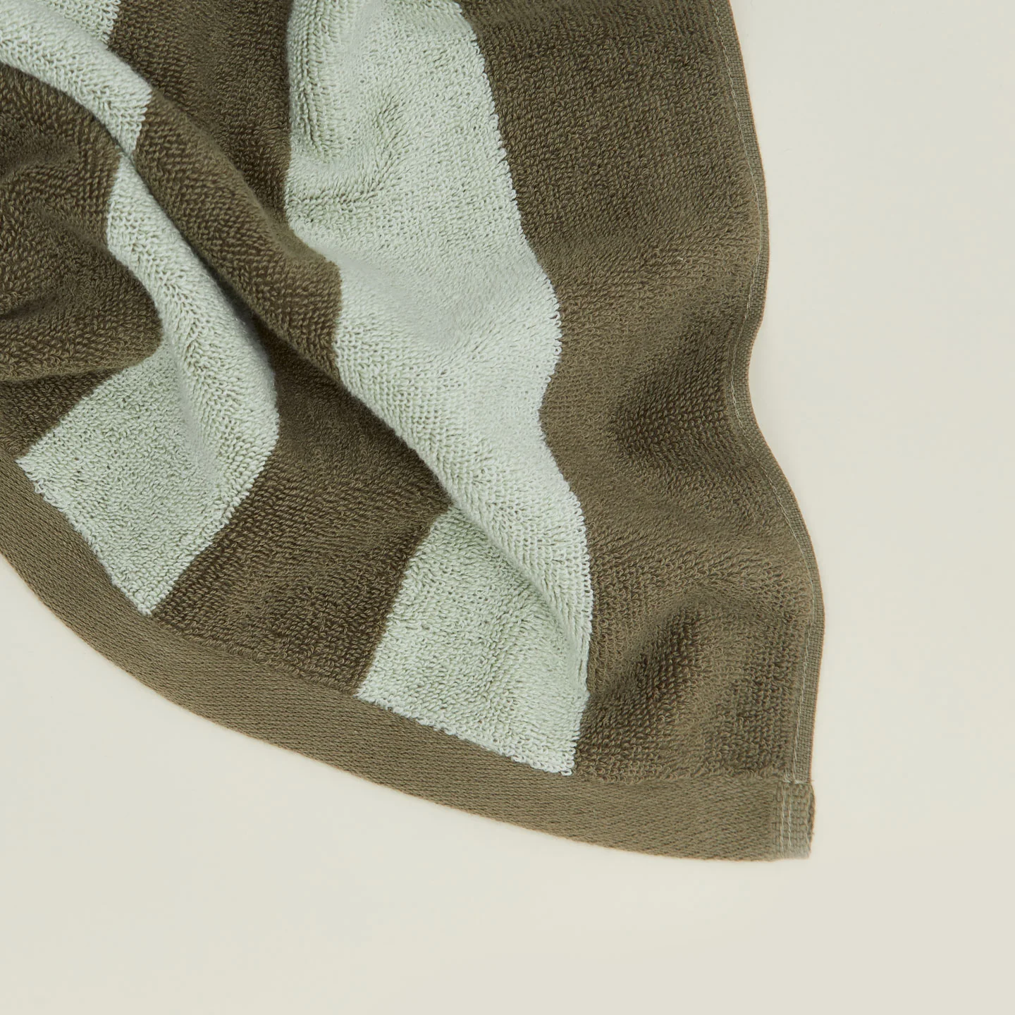 Simple Striped Terry Bath Mat - Sage/Olive