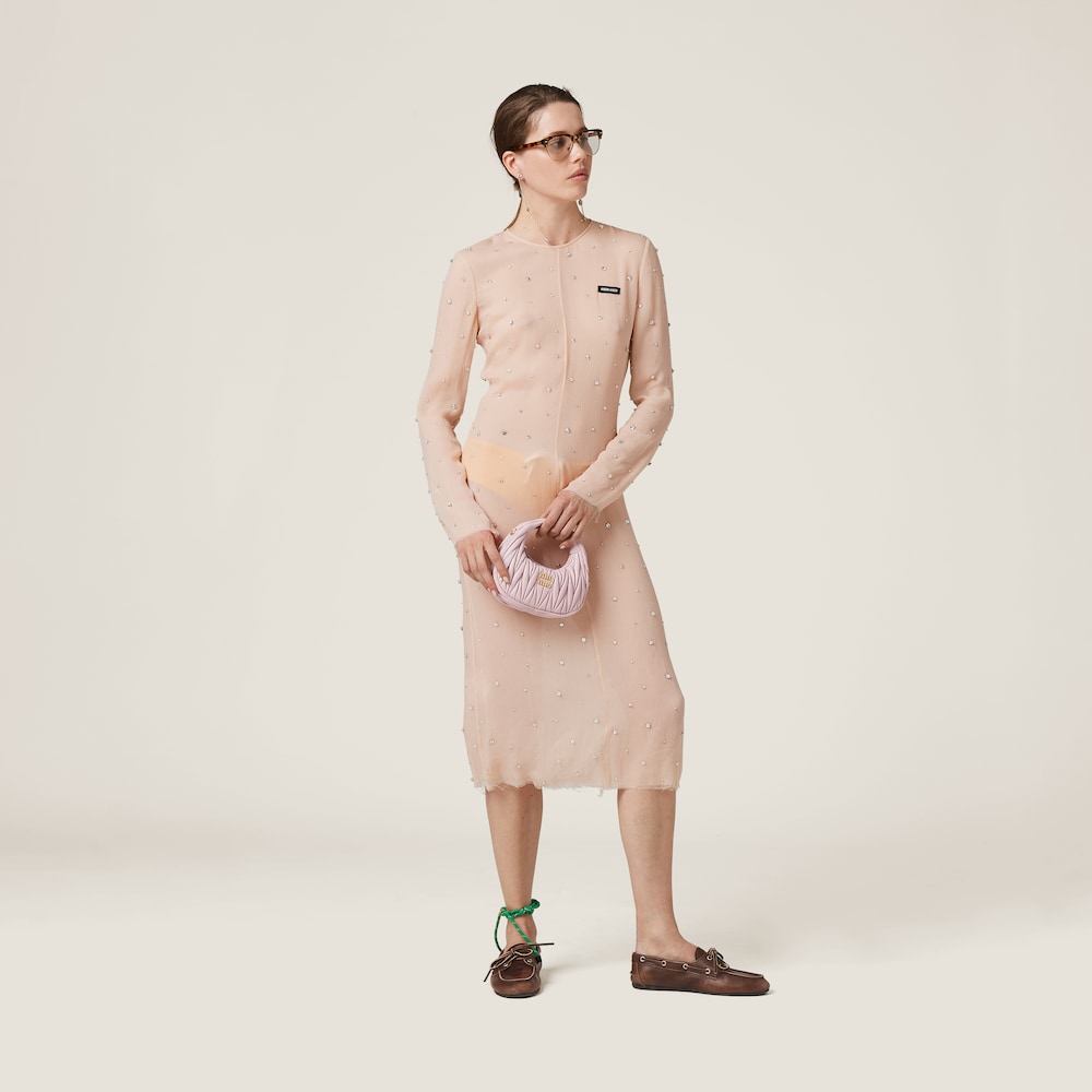 Wander matelassé nappa leather hobo mini-bag