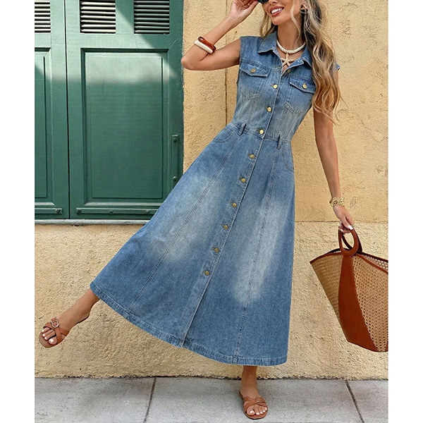 A-LIJN DENIM MIDIJURK