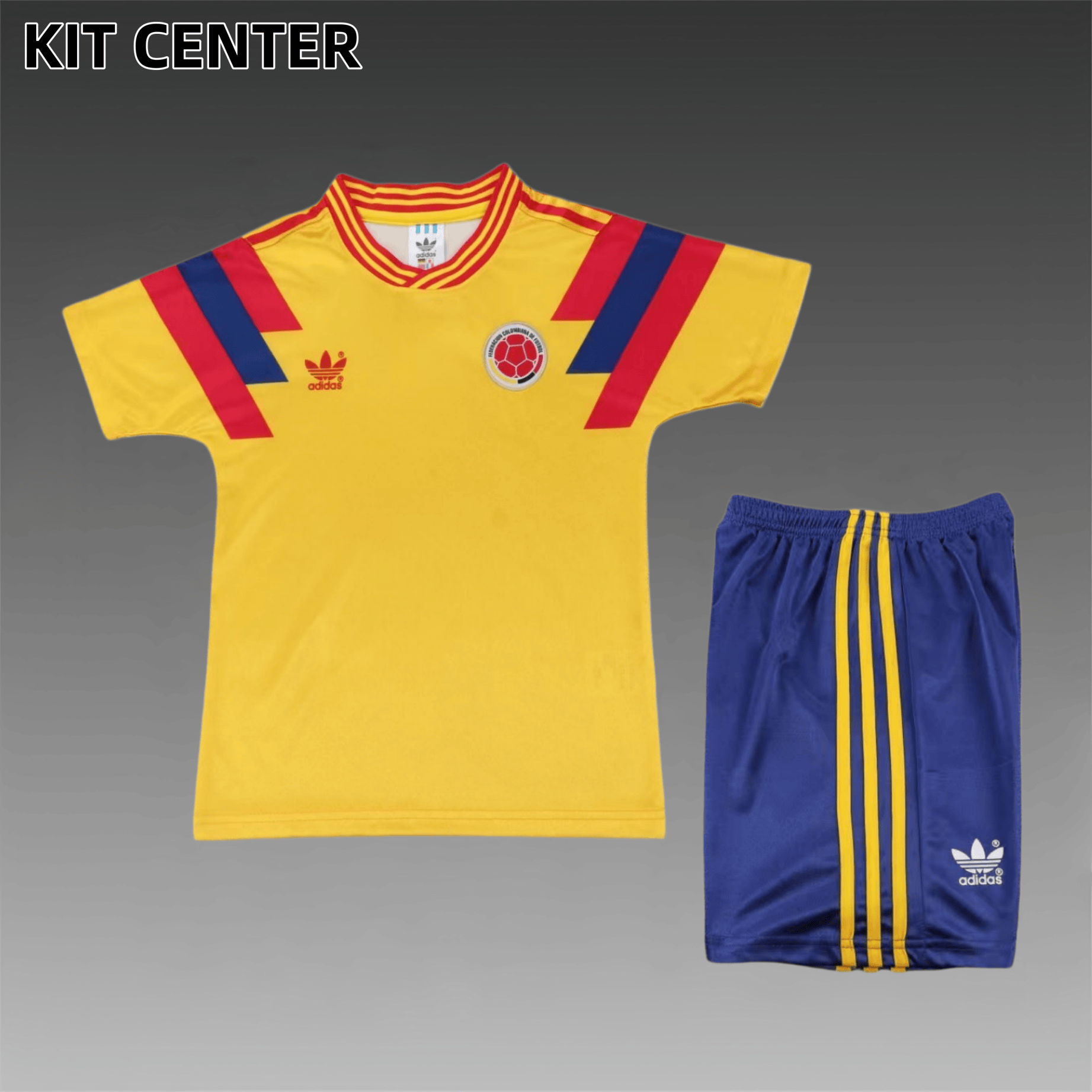 1990 Colombia home Retro Football Shirt Kids Kit