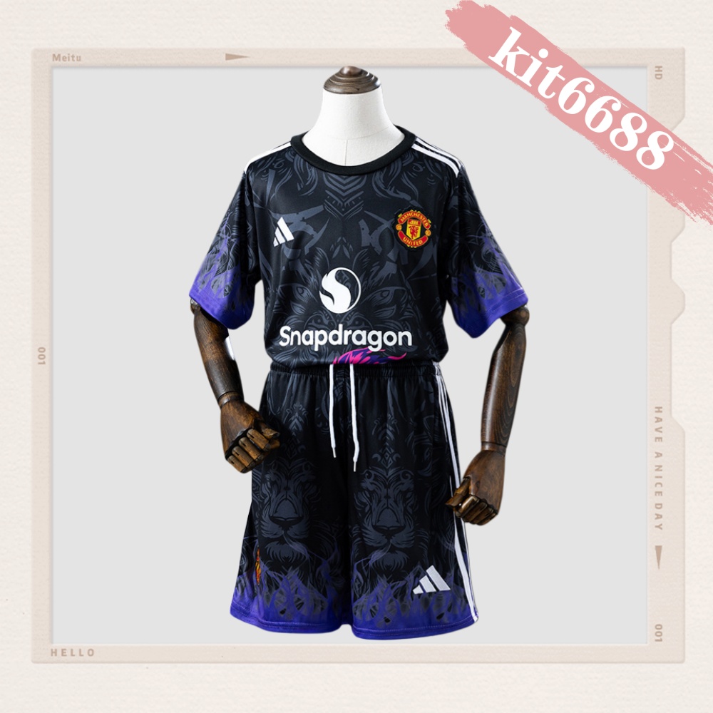 25/26 Manchester United training suit football jersey Kids Kit