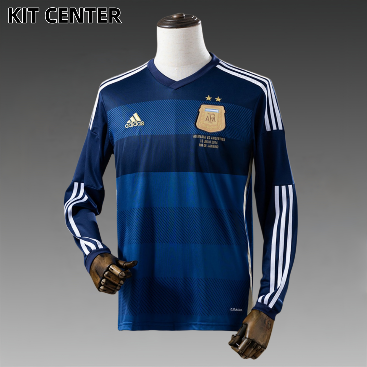 2014 Argentina Away Long Sleeve Retro Football Shirt (Fan Edition)