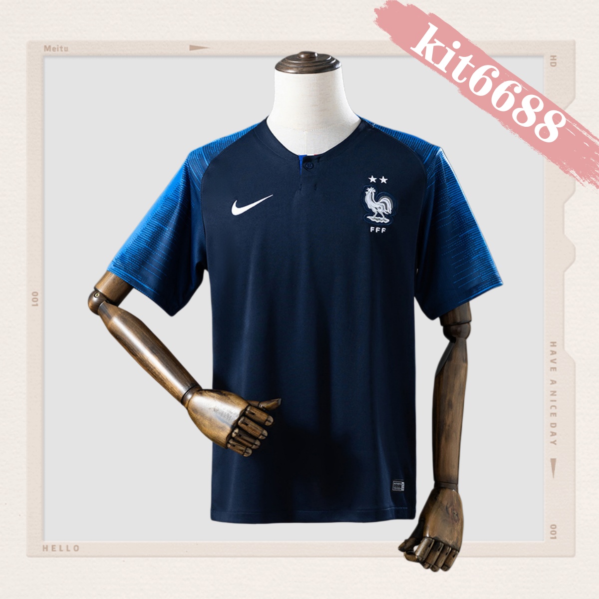 2018 France Home  Retro Football Shirt