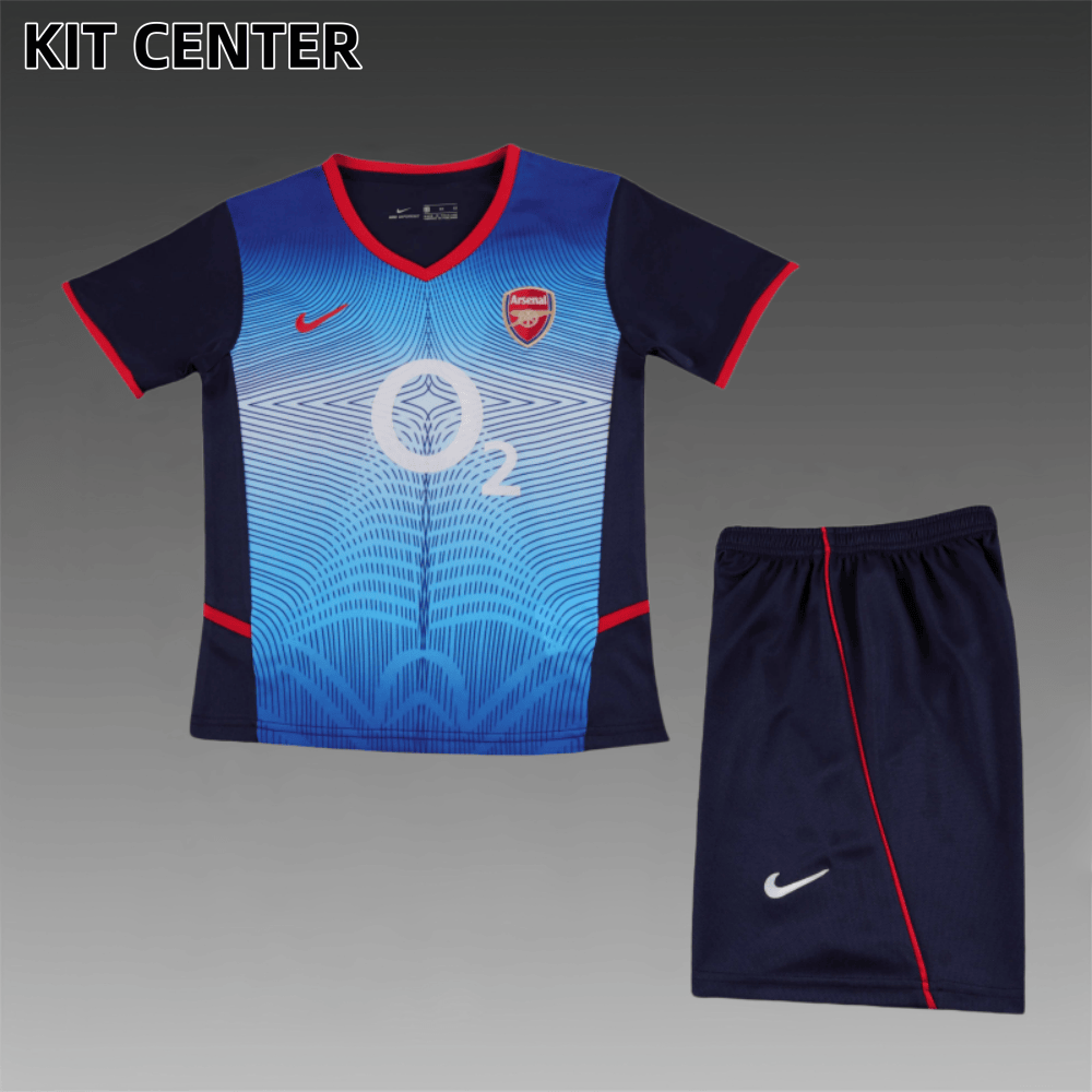 02/04 Arsenal Away Retro Football Shirt (Kids Kit)