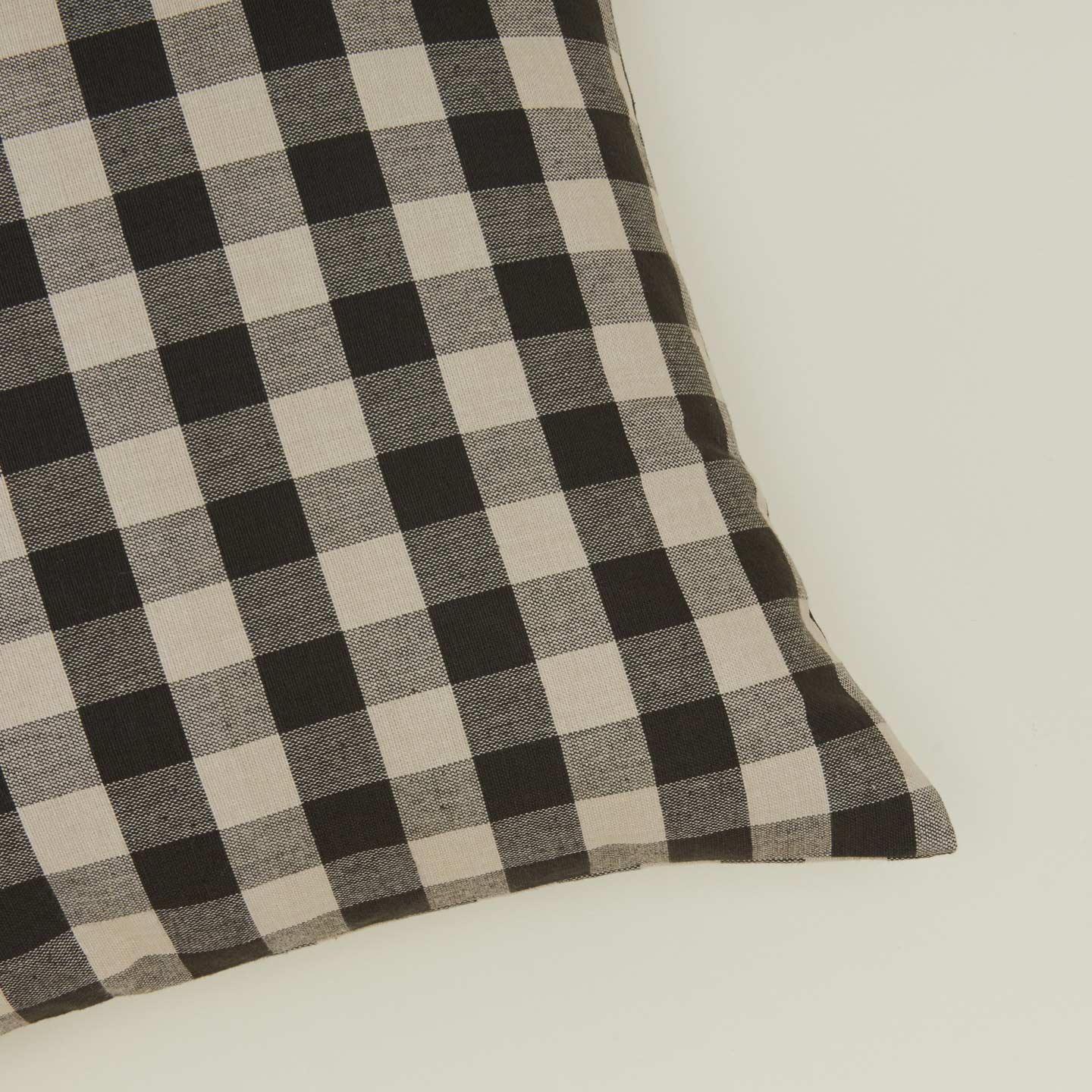 Essential Gingham 18x18 Pillow - Light Grey/Black