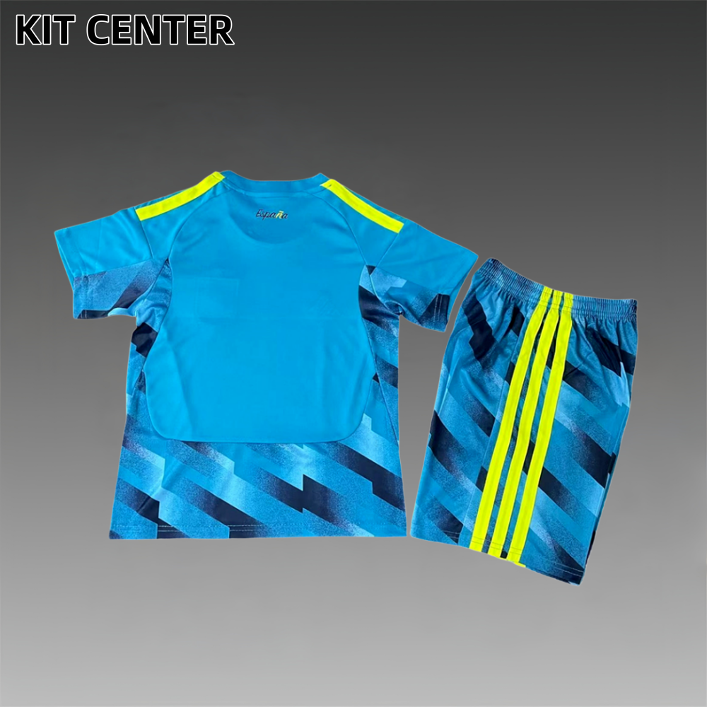 2026 Spain Goalkeeper long sleeves Football Shirt (Kids Kit socks )