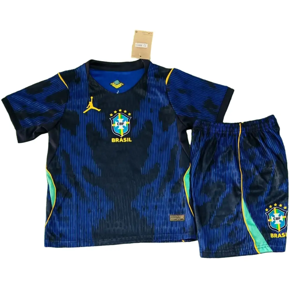 2026 World Cup Brazil Away Jersey Children's Set - Player Edition
