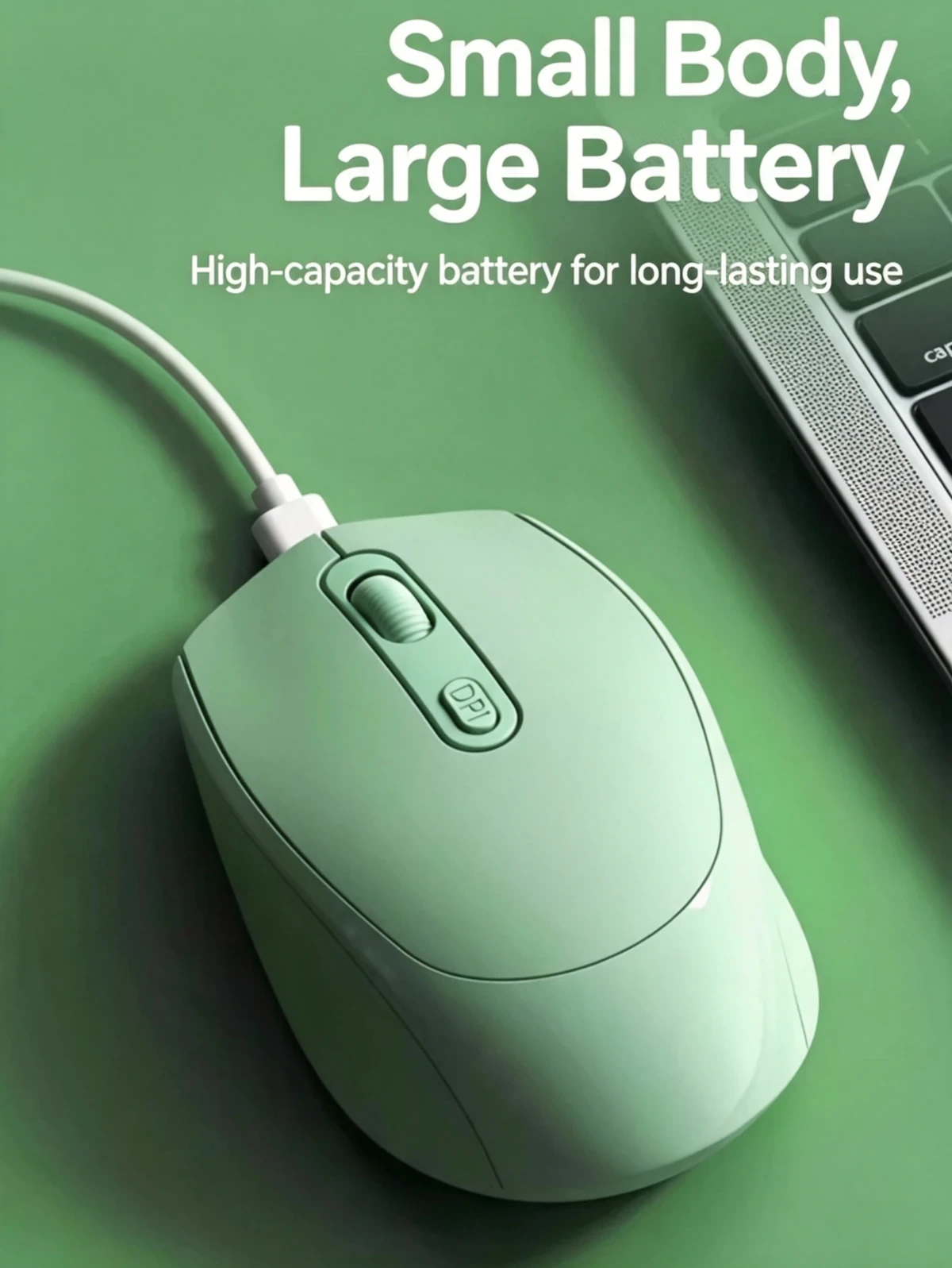 Pastel Macaron Dual Mode Wireless Silent Mouse, Bluetooth & 2.4G Wireless, Ergonomic Curved Computer Mice, 3 Speed Adjustable DPI for Office Laptop Desktop