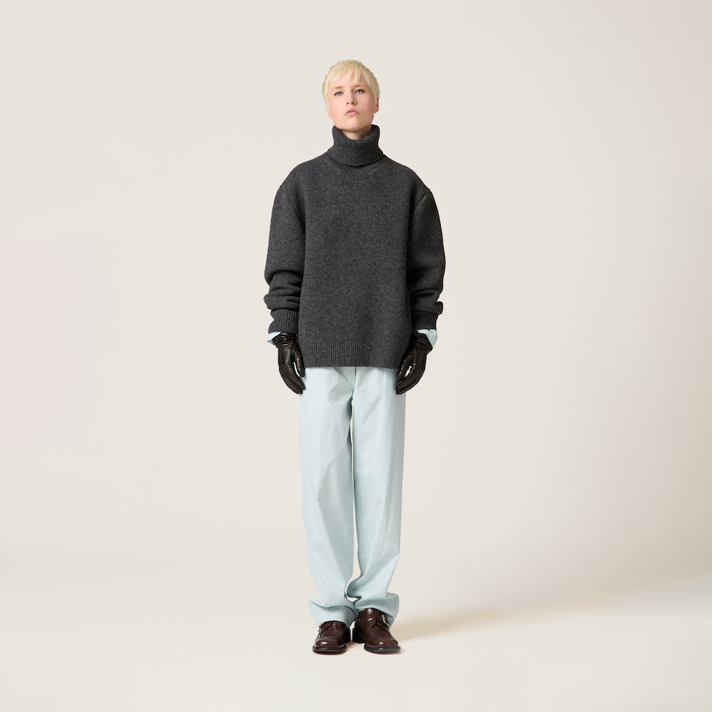 Shetland wool turtleneck jumper