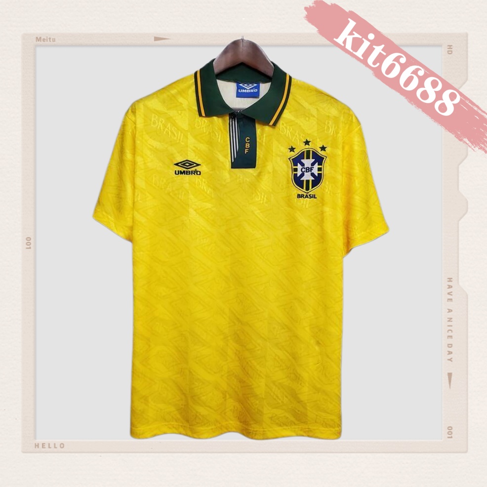 1991/1993 Brazil Home Retro Football Shirt