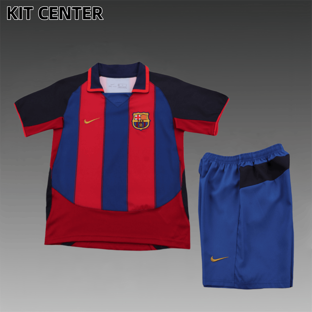 2003/2004 Barcelona home Retro Football Shirt (Kids Kit)