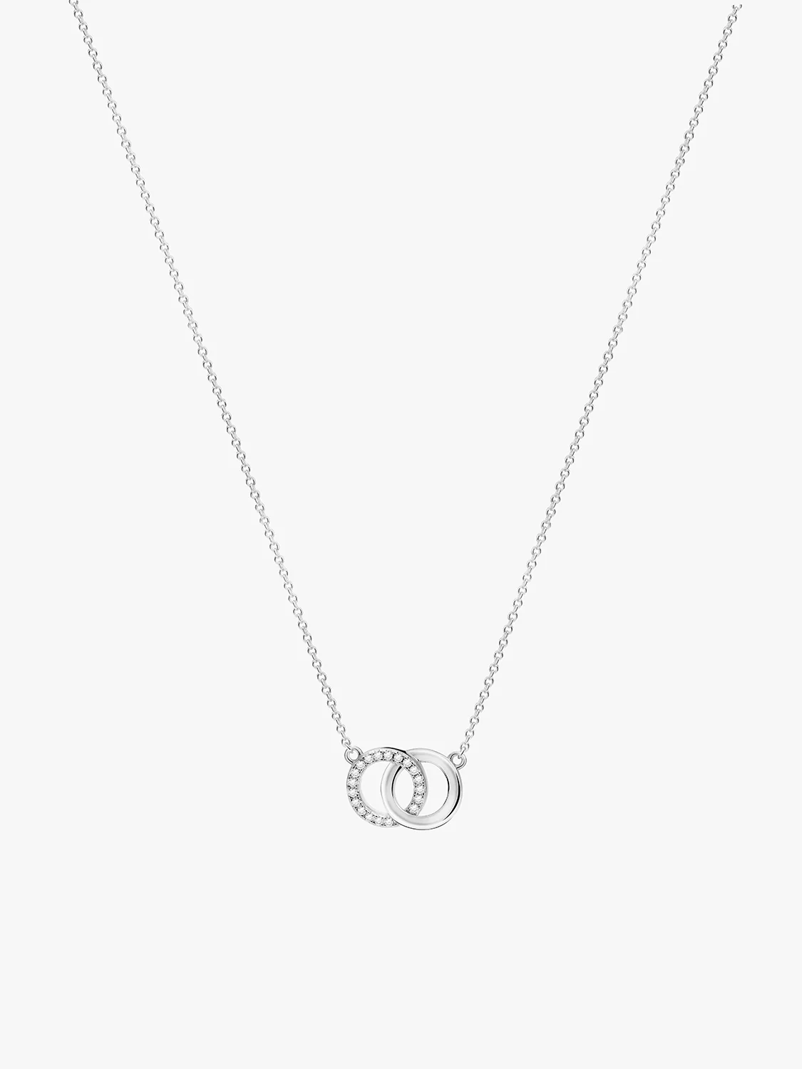 Pave Double Circle Necklace