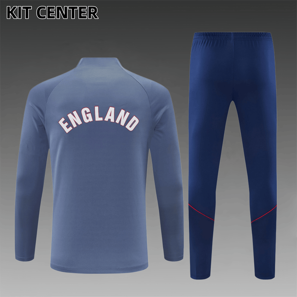 26/27 England grey Half Zip Training Kit (Adult Kids Kit)