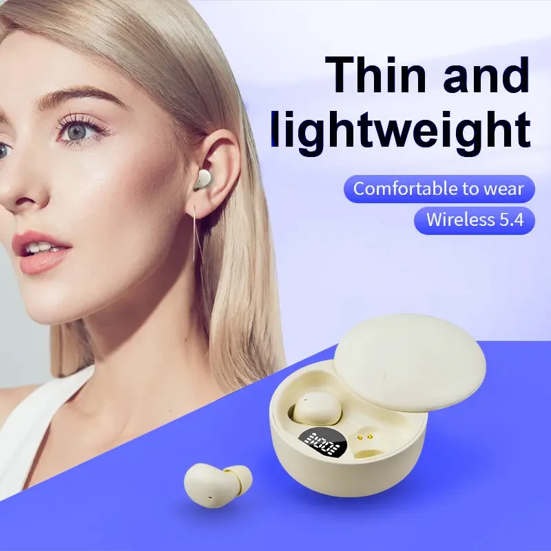 SK26 Mini Sleep True Wireless Earbuds, Bluetooth 5.4 Invisible In-Ear Noise Cancelling Bluetooth Headphones