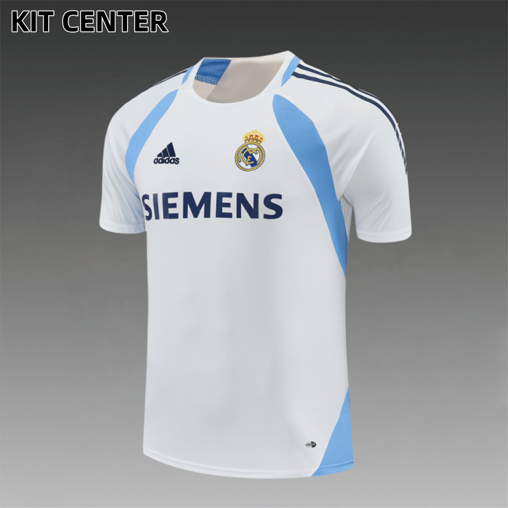 05/06 Real Madrid Retro Training Uniform short sleeves- Sleeve Football Shirt