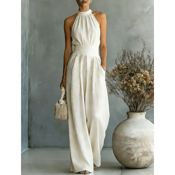 MOUWLOZE HALTER JUMPSUIT