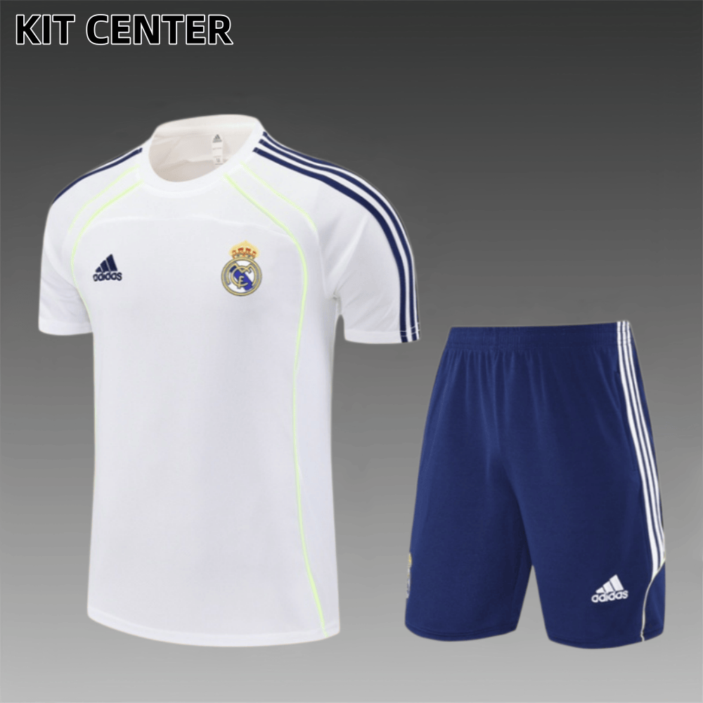 25/26 Real Madrid white Short Sleeve Training Wear ( Adult kit Kids )
