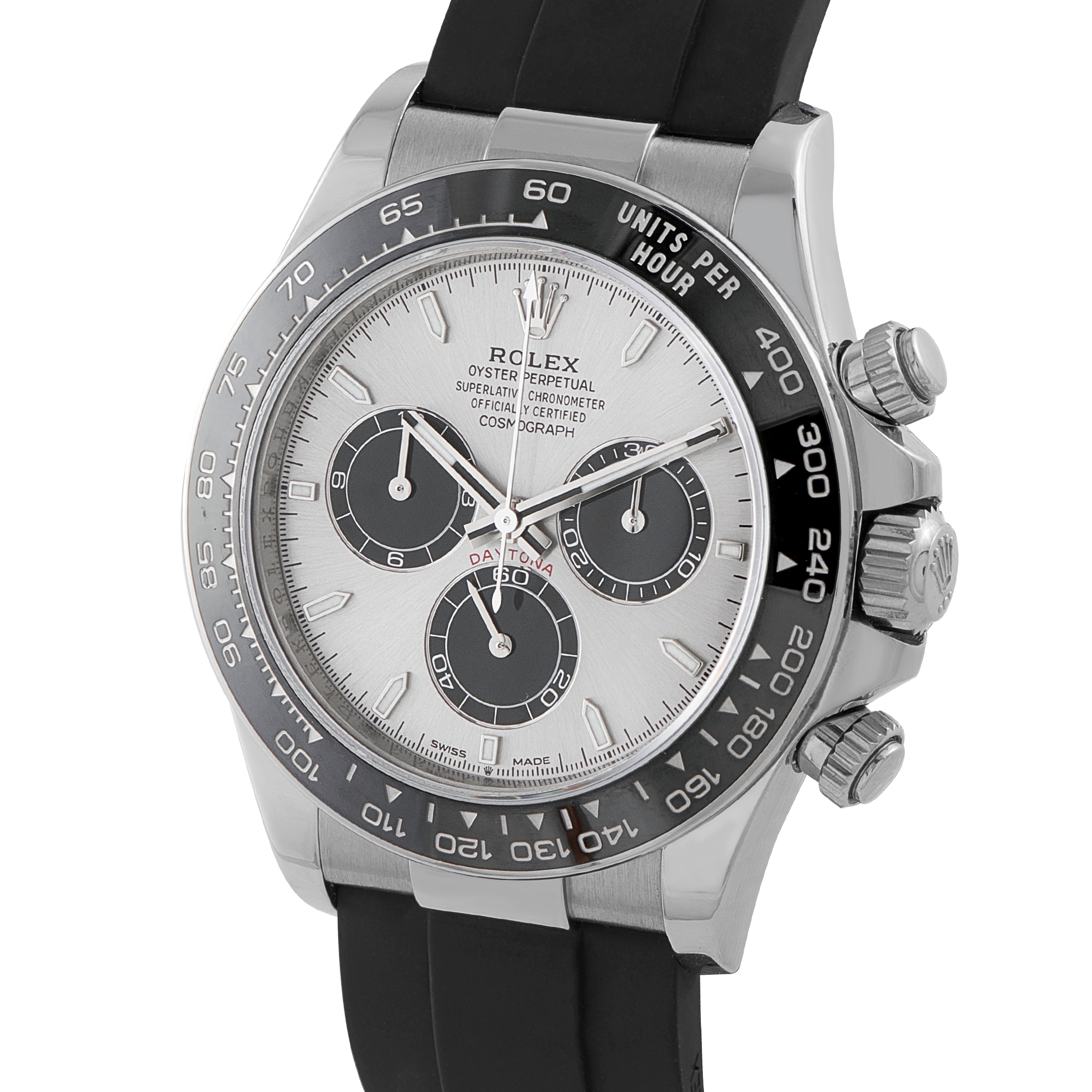 RolexDaytona Silver Dial White Gold Oysterflex Watch 126519LN