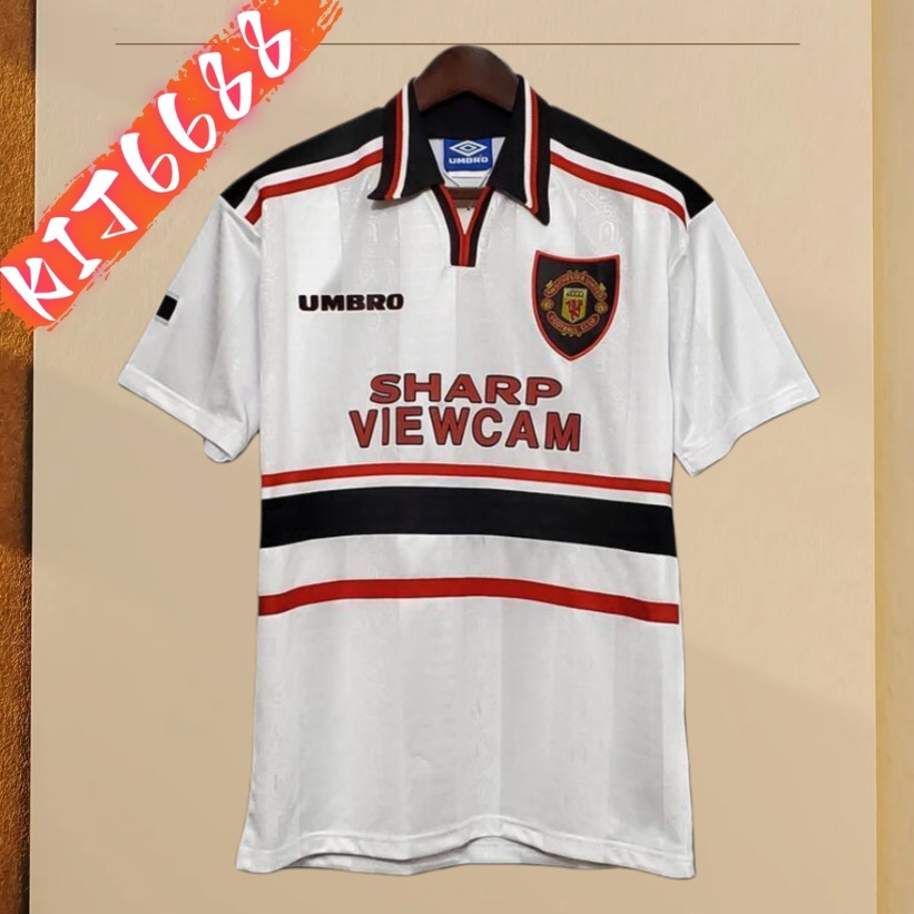 98/99 Manchester United Away retro football jersey
