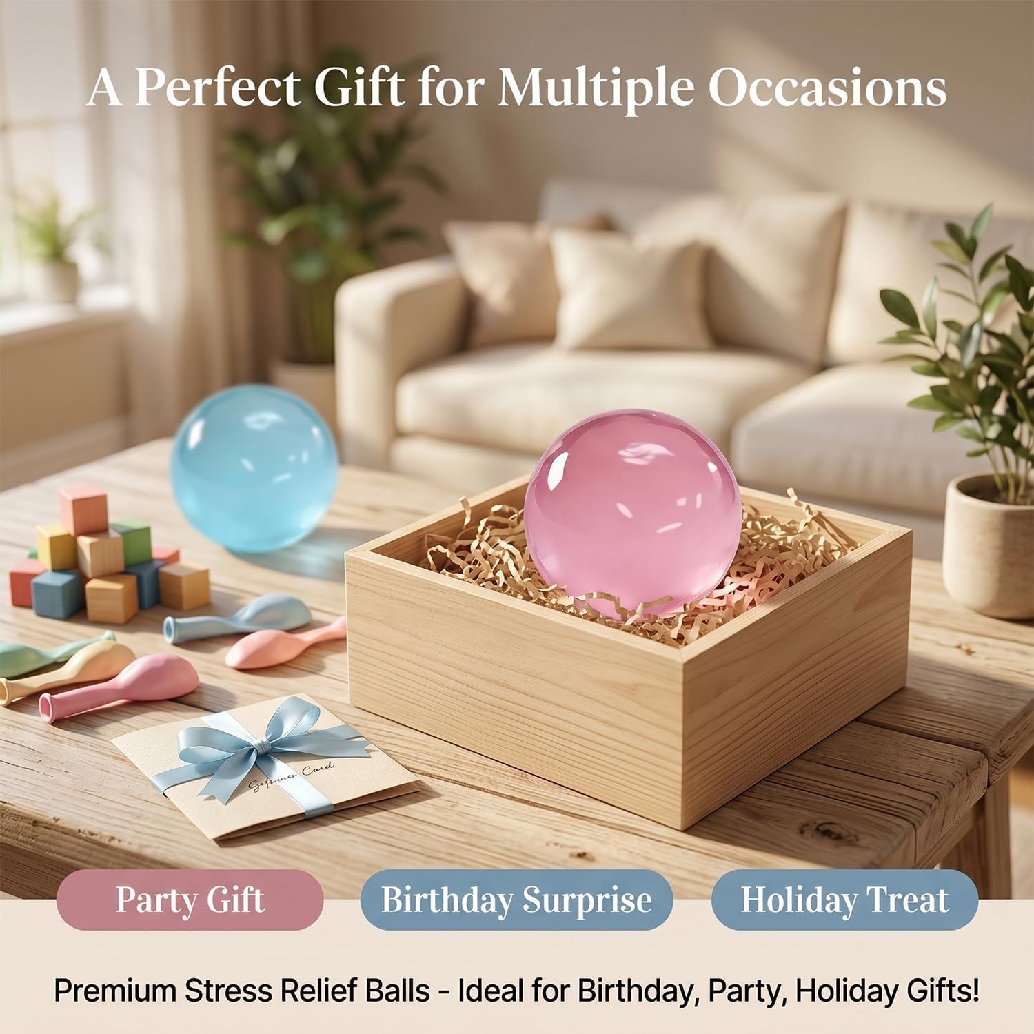 ⚡️LAST DAY 49% OFF🔥CrystalClear Jelly Squeeze Ball  SoftCoconut Oil Fidget Toy, PerfectStress Buster for Boredom &Anxiety