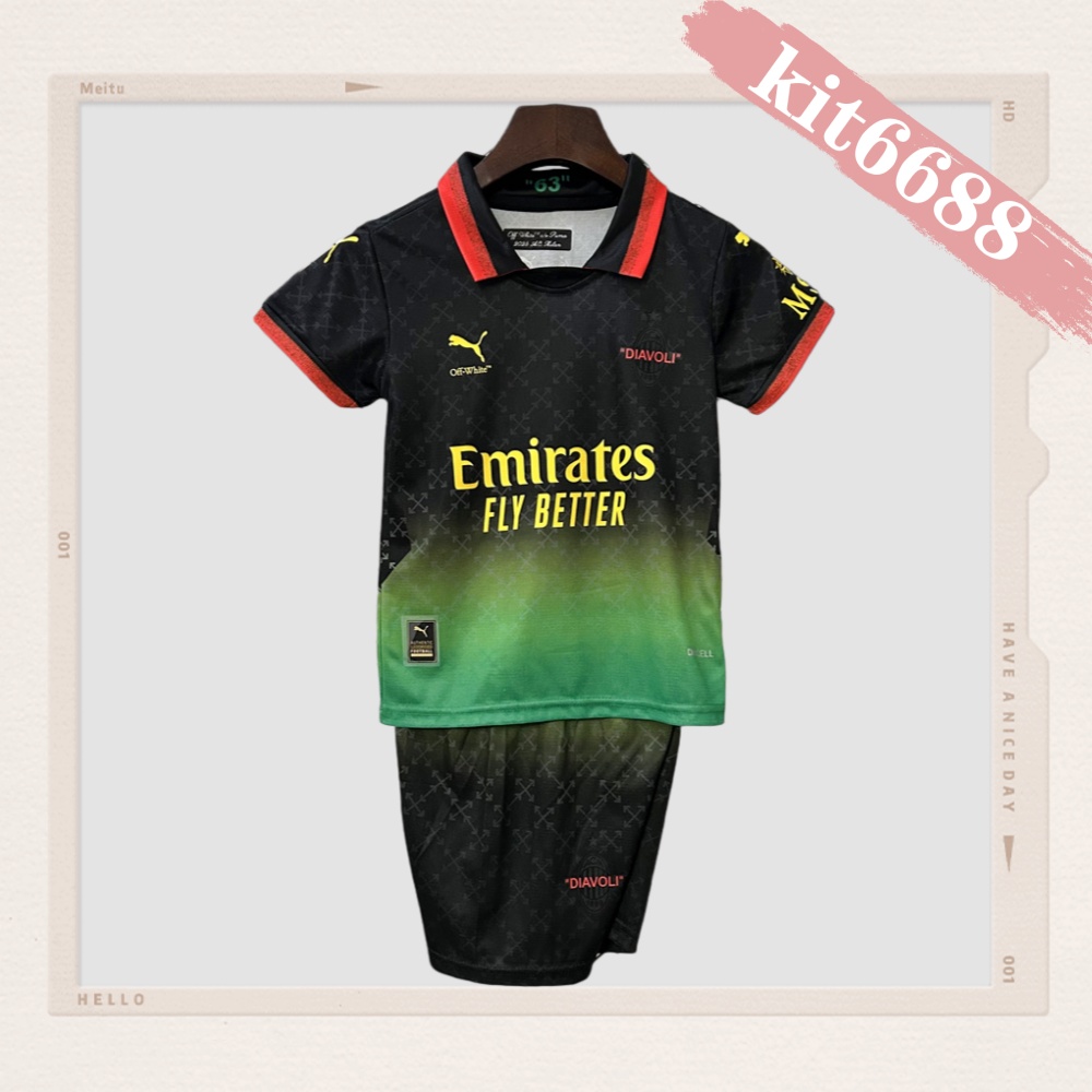2025/2026 AC Milan Joint Edition Football Shirt (Kids Kit socks)
