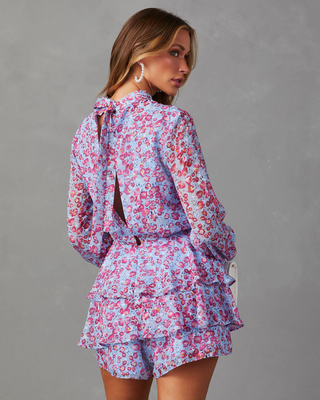 Parma Long Sleeve Floral Romper