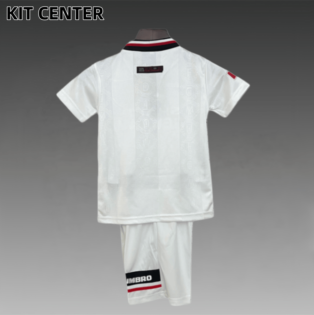 97/98 Manchester United Away Retro Football Soccer Kids Kit