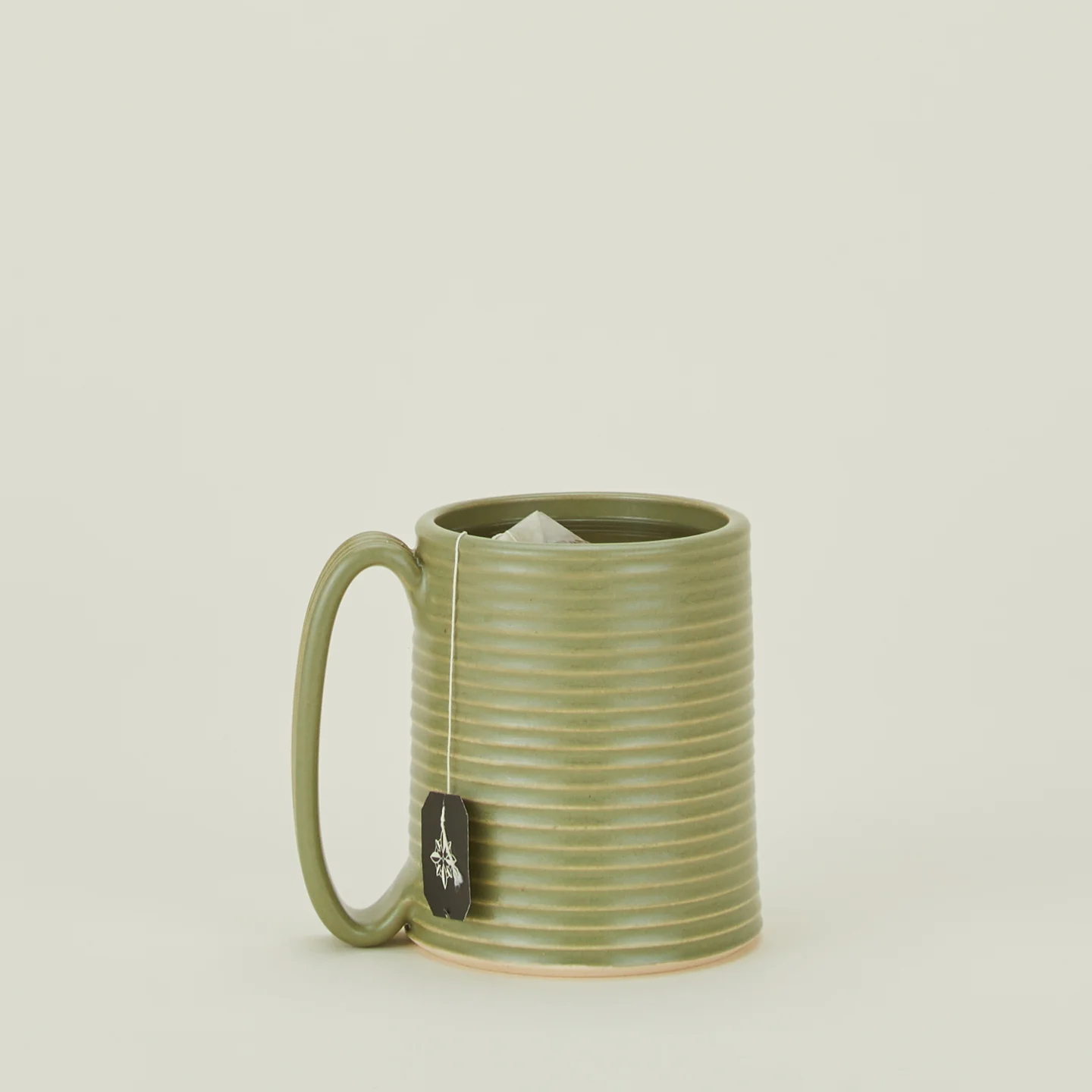 Tall Ribbed Mug - Olive