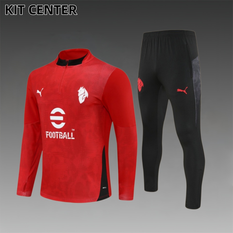 25/26 AC Milan  Half Pull Training Uniform (adult Kids Kit)