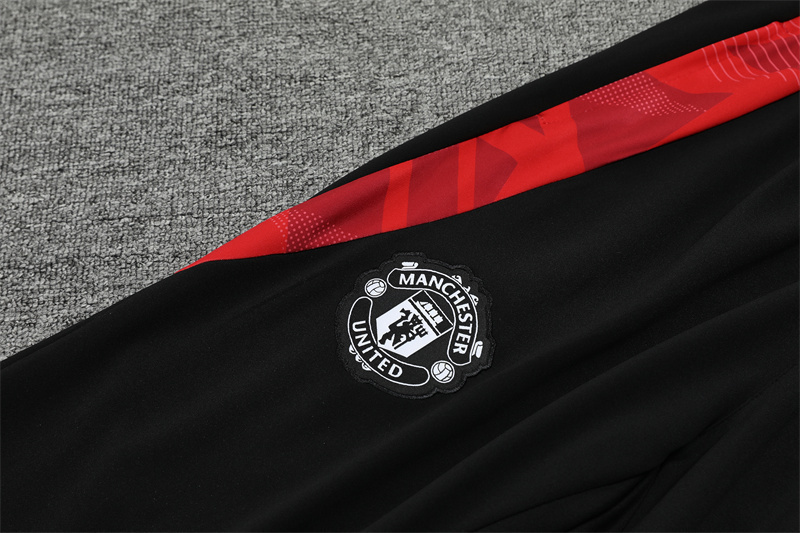 24/25 Manchester United Black  Half Zip Training Kit (Adult Kids Kit)