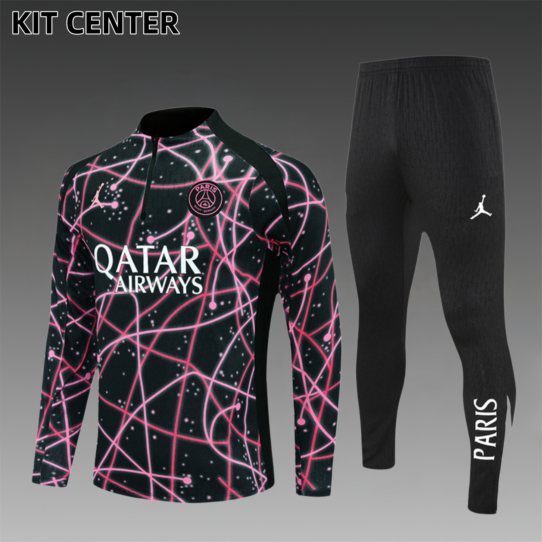 2025/2026 Paris Saint-Germain Kids Half Zip Training Clothes (Kids Kit)