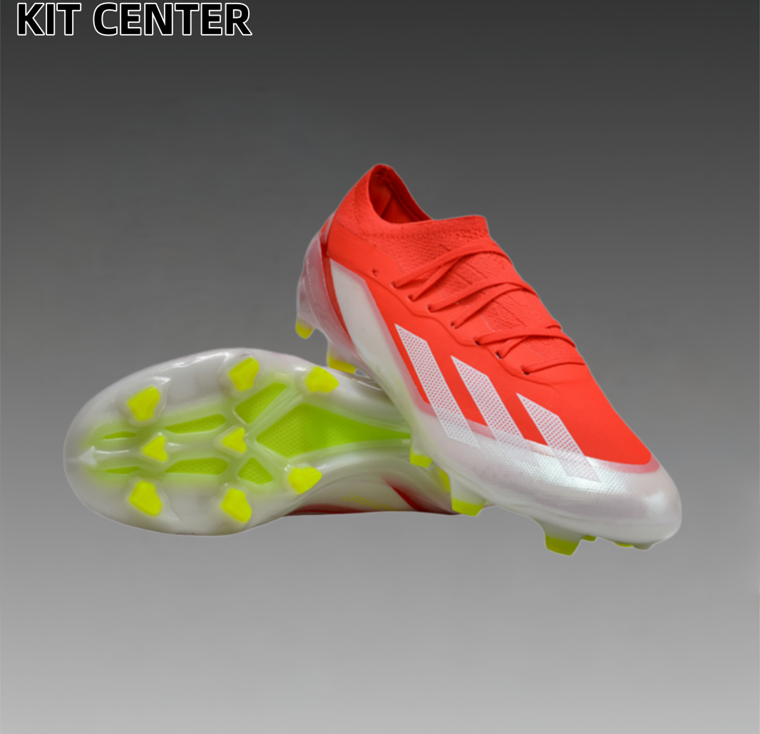 X Crazyfast Elite Laceless FG Energy Citrus - Solar RedFootwear WhiteSolar Yellow
