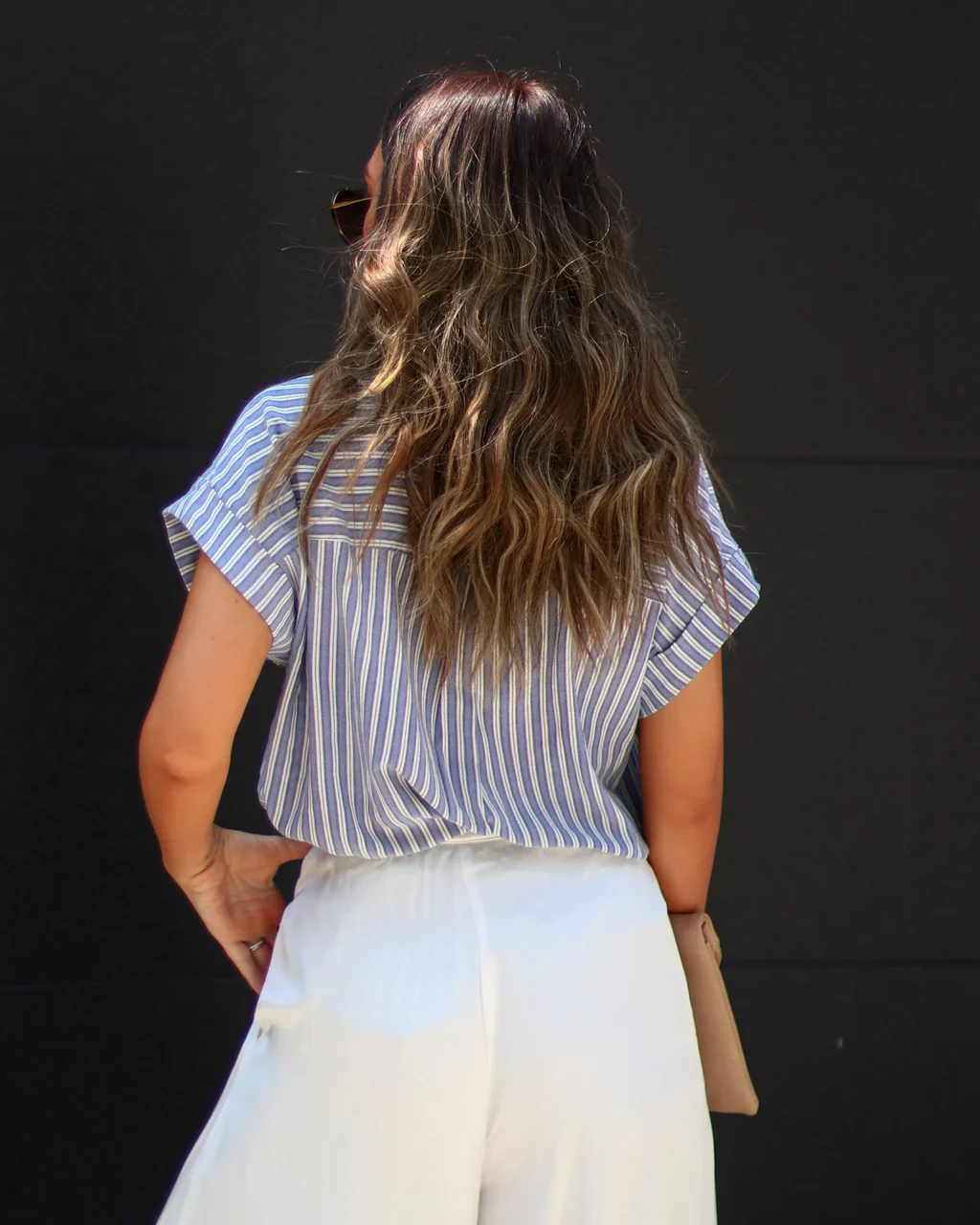 Daxton Striped Button Down Top