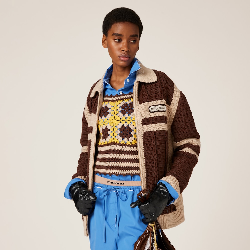 Crochet cashmere top